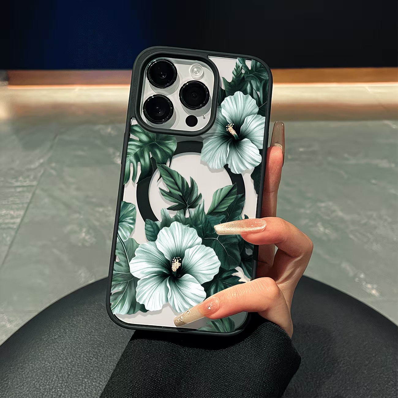 Apple Iphone 16 - Grüne Blumenmuster Handyhülle für iPhone 17